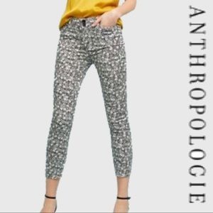 Anthropologie Black & White Pineapple Pixie Jeans